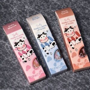 Kevin & Coco Pearly Lustre Lip Gloss Set - Dolly Mauve, Silky Beige, Honey Coral